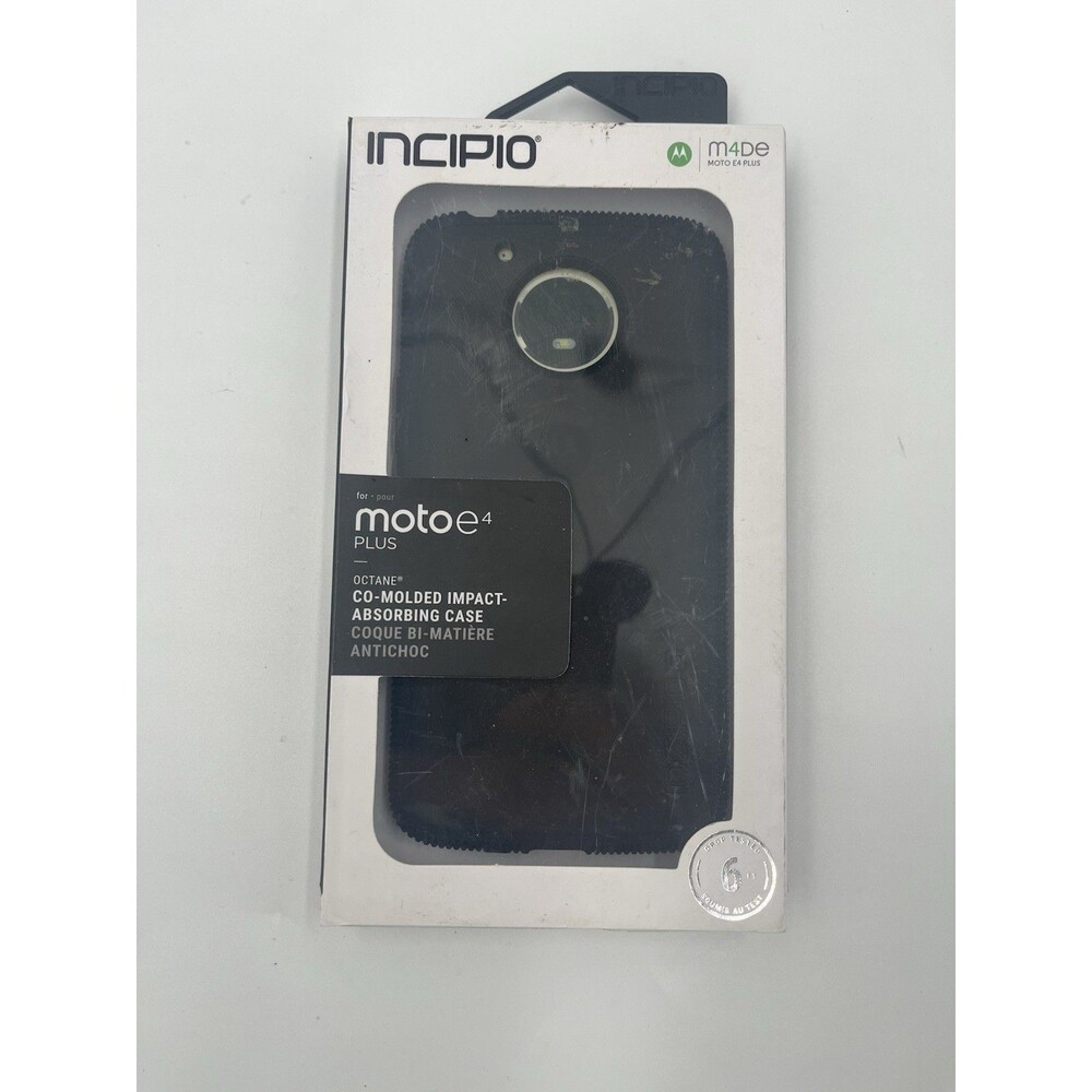 Incipio Octane Black Case For Motorola Moto E4 Plus Impact Absorbing Case